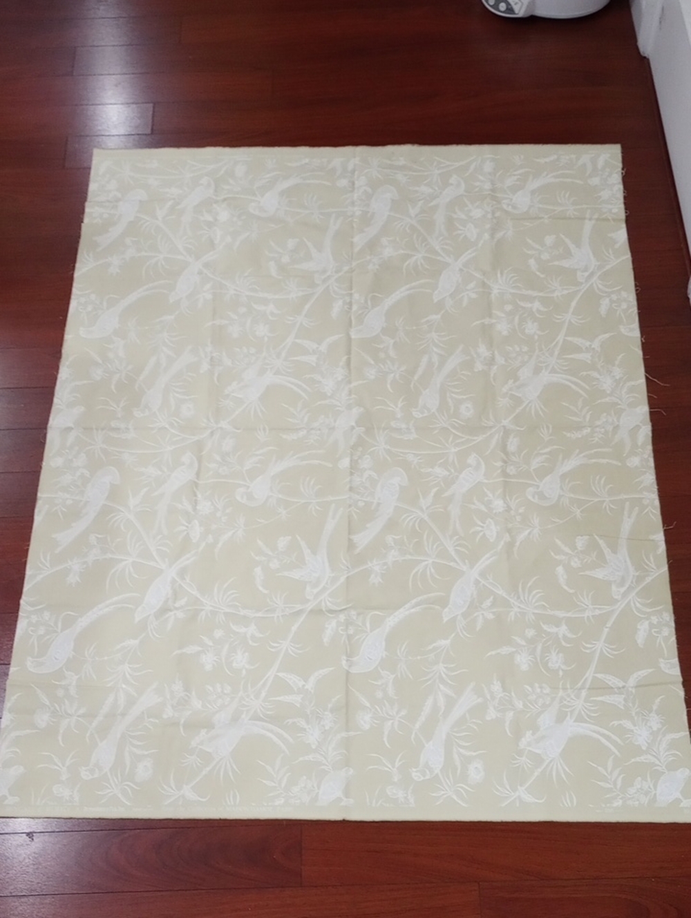 Brunschwig & Fils Bengali Yellow Bird Fabric Remnant